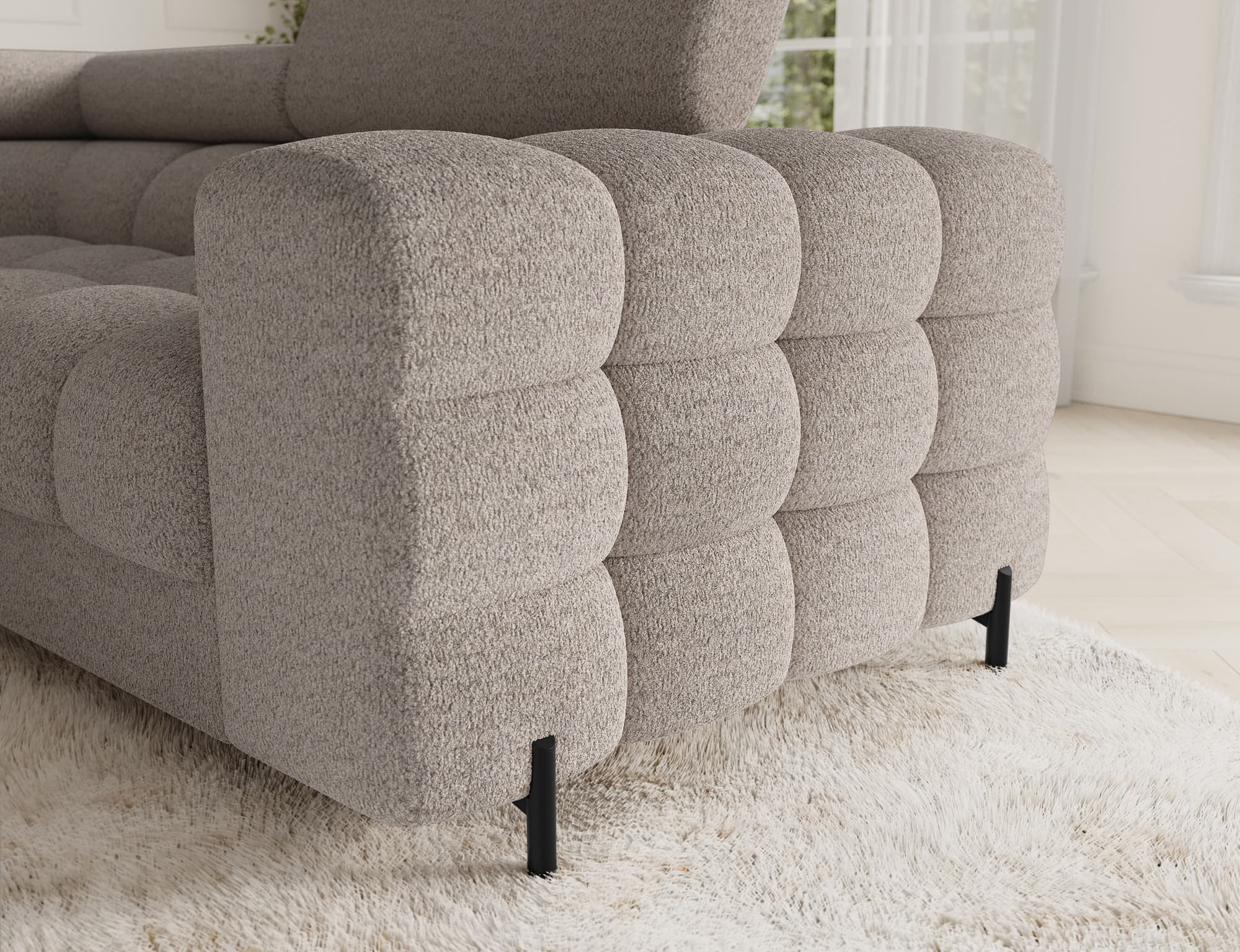 Colțar Formă U, Extensibil Factory, 346x205cm, Personalizabil