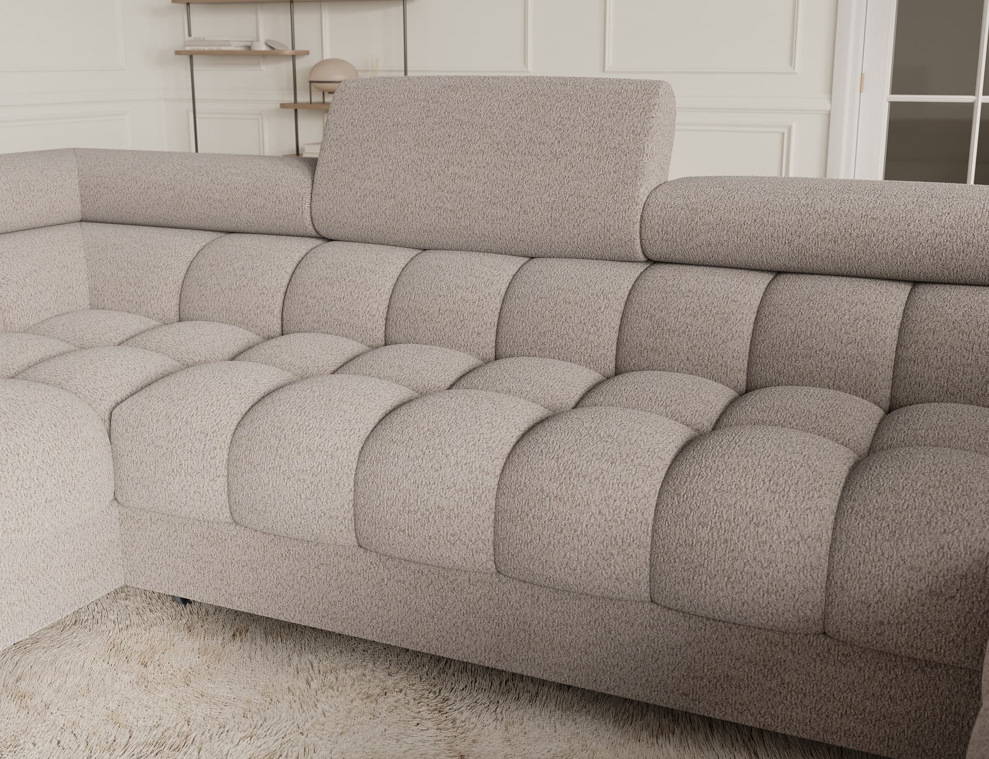 Colțar Formă U, Extensibil Factory, 346x205cm, Personalizabil