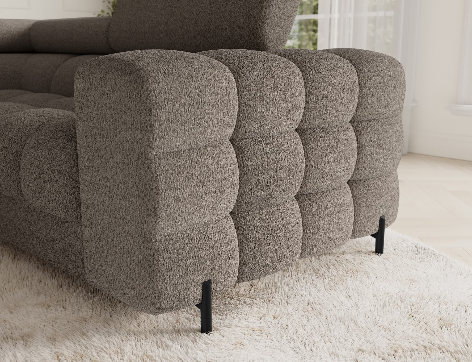 Colțar Formă U, Extensibil Factory, 346x205cm, Personalizabil