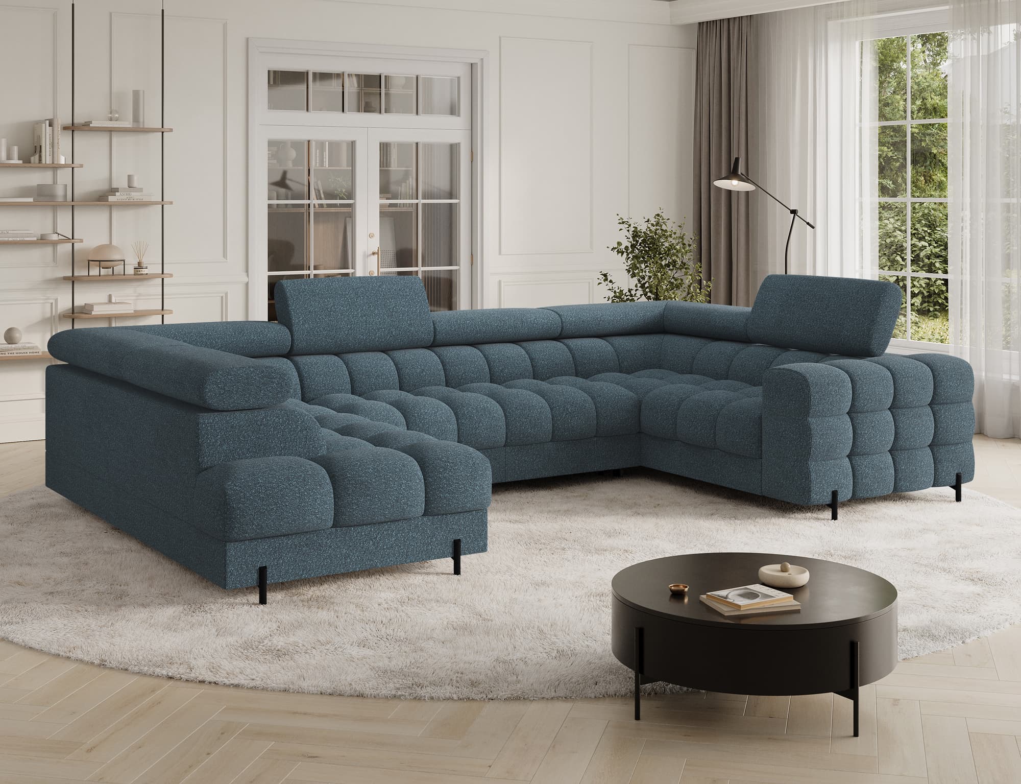 Colțar Formă U, Extensibil Factory, 346x205cm, Personalizabil
