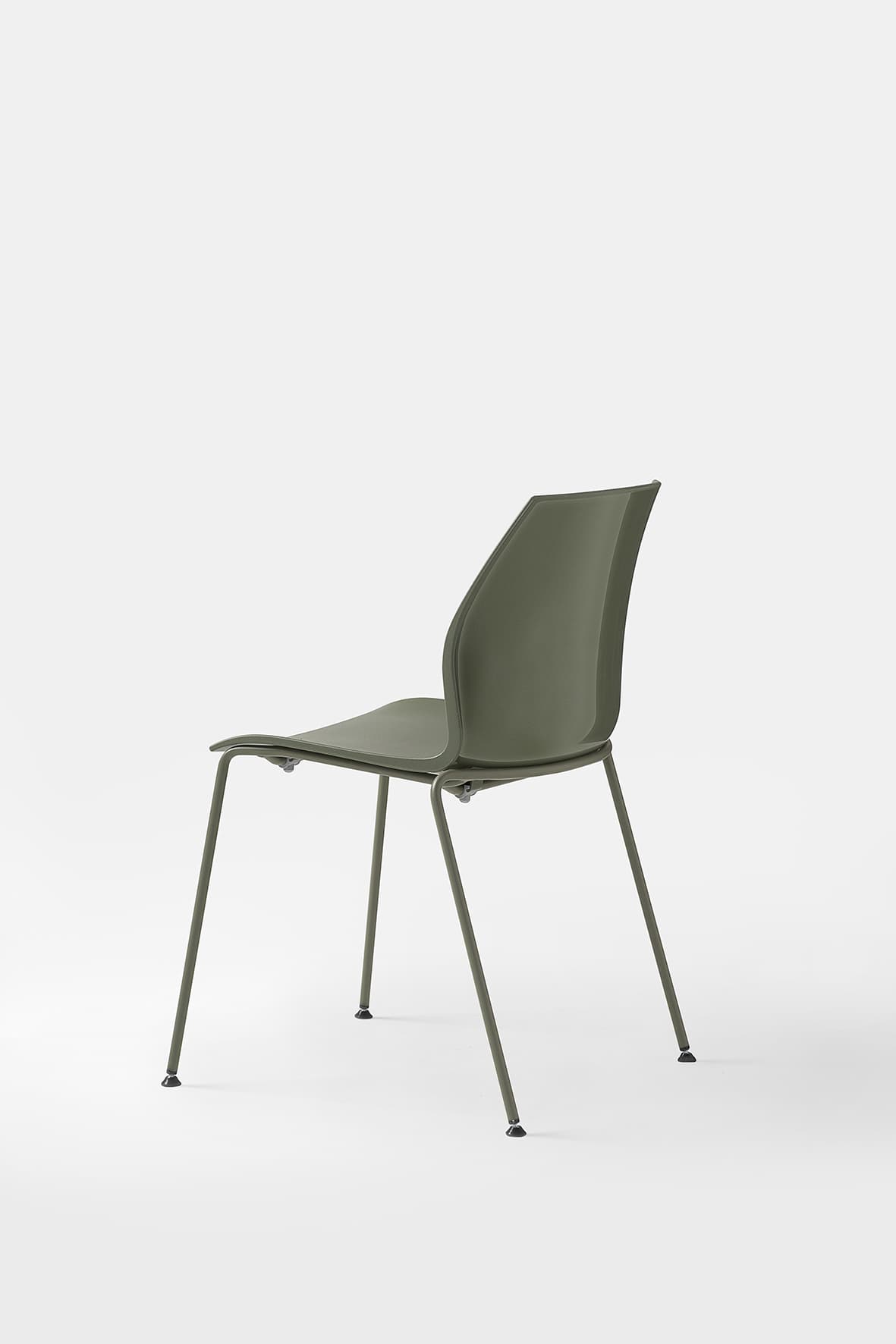 Scaun Kalea cadru fix cu 4 picioare din otel, 52x80x46 cm