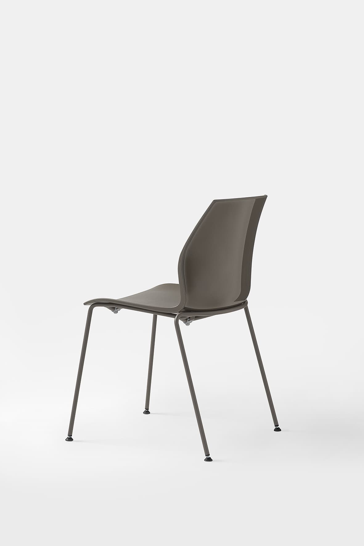 Scaun Kalea cadru fix cu 4 picioare din otel, 52x80x46 cm din lemn masiv