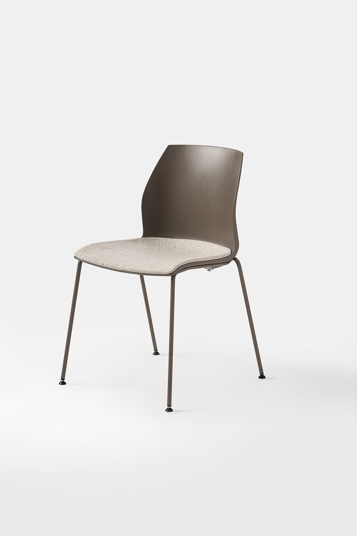 Scaun Kalea cadru fix cu 4 picioare din otel, 52x80x46 cm din lemn masiv