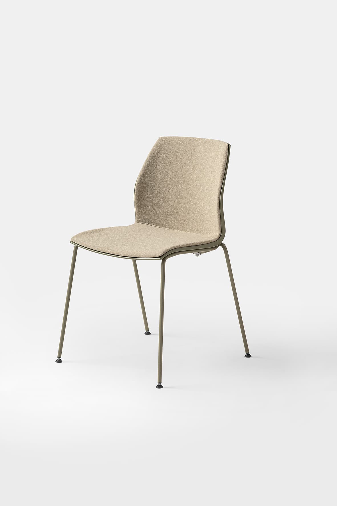 Scaun Kalea cadru fix cu 4 picioare din otel, 52x80x46 cm din lemn masiv