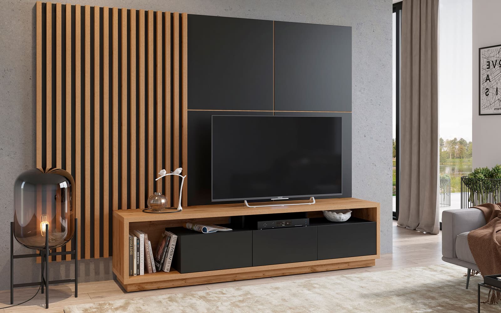 Set corpuri suspendate și panouri decorative Livento