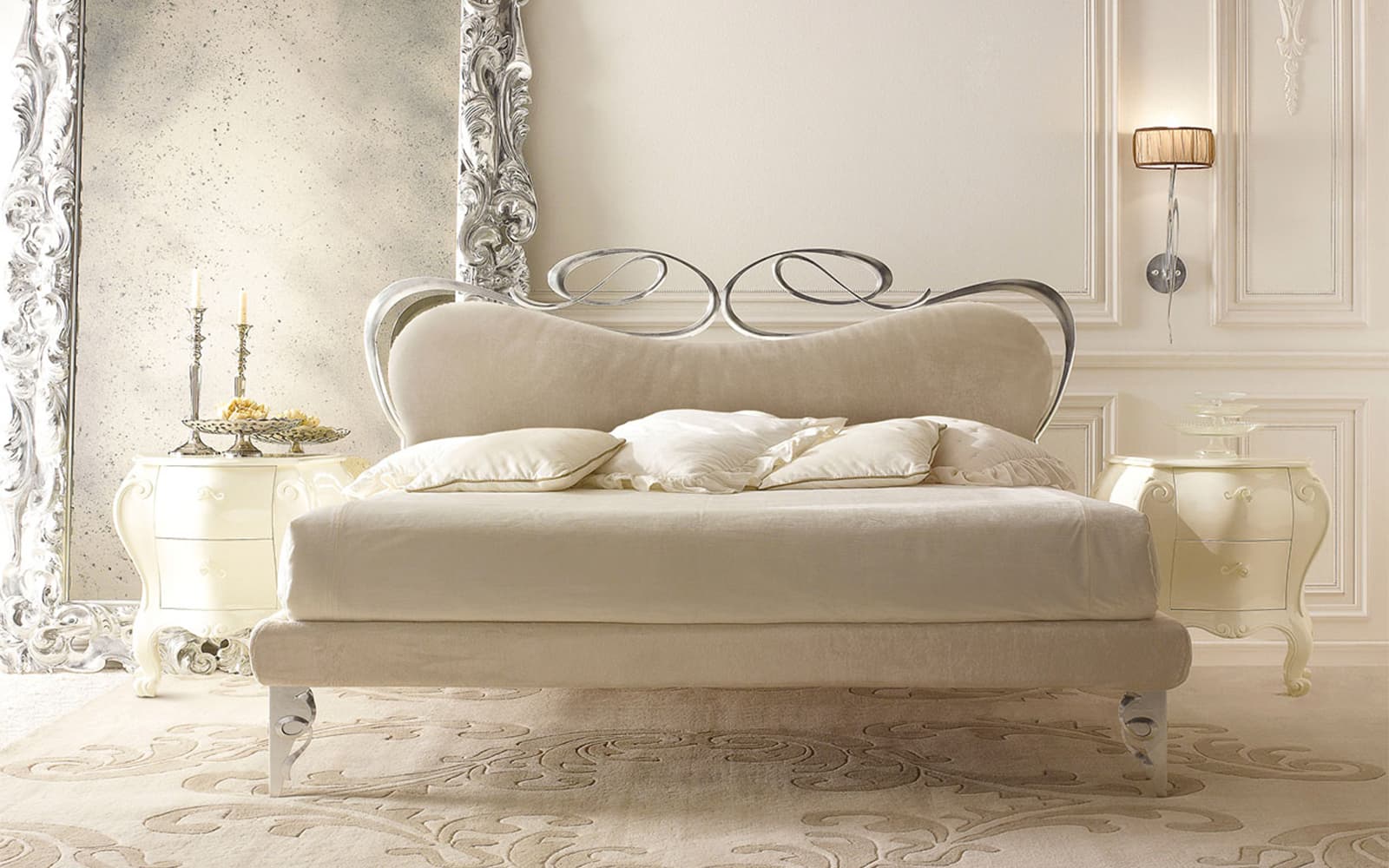 Pat Florian – design sculptural cu tablie tapitata din lemn masiv