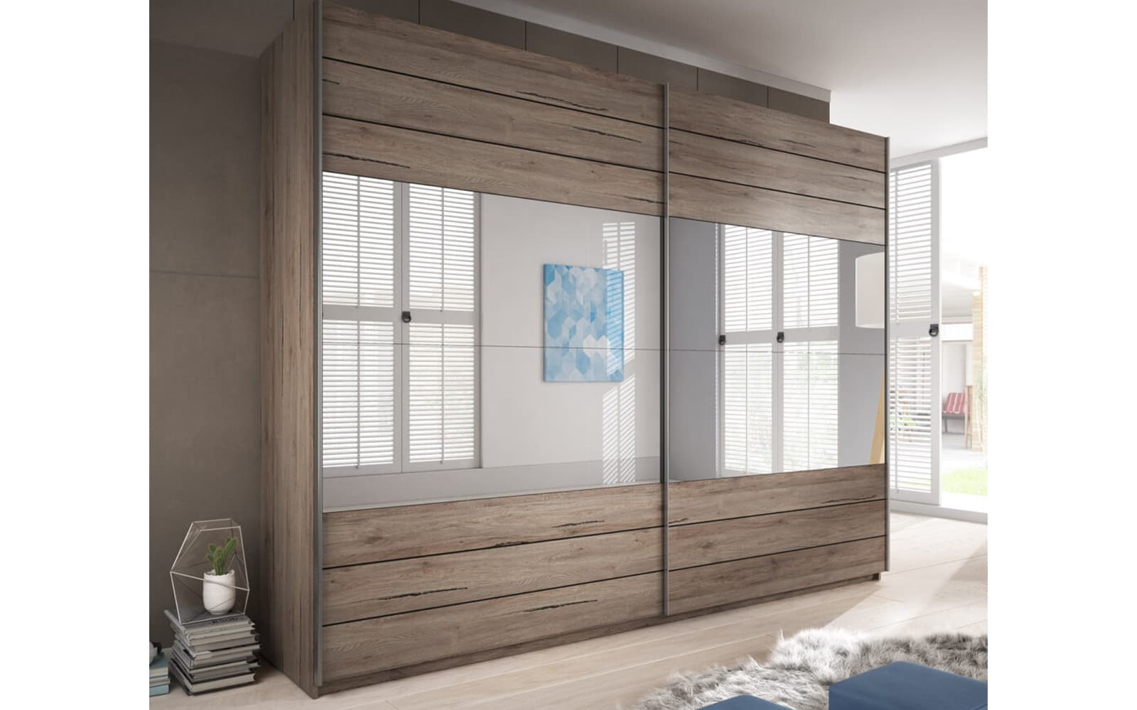 Dulap Lunaris – 270×210×61 cm din lemn masiv