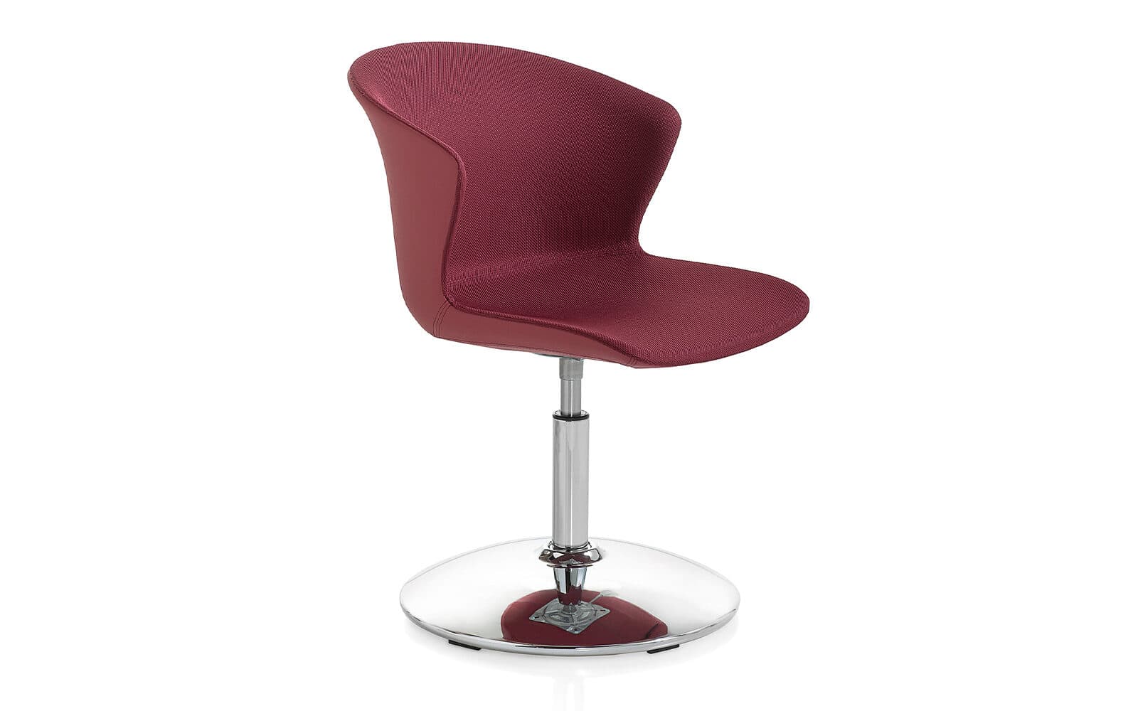 Kicca Plus – Scaun pivotant cu baza rotunda cromata și gazlift