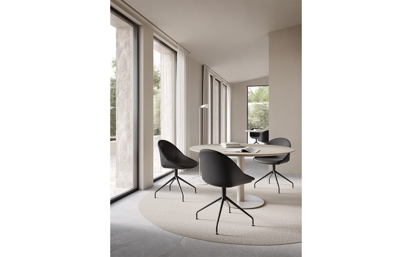 ross Plus – Scaun pivotant cu 4 picioare fixe