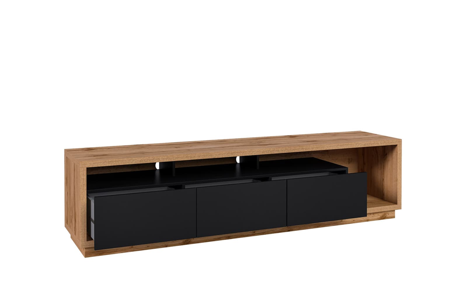 Comodă Livento TV, 200×50×45 cm din lemn masiv