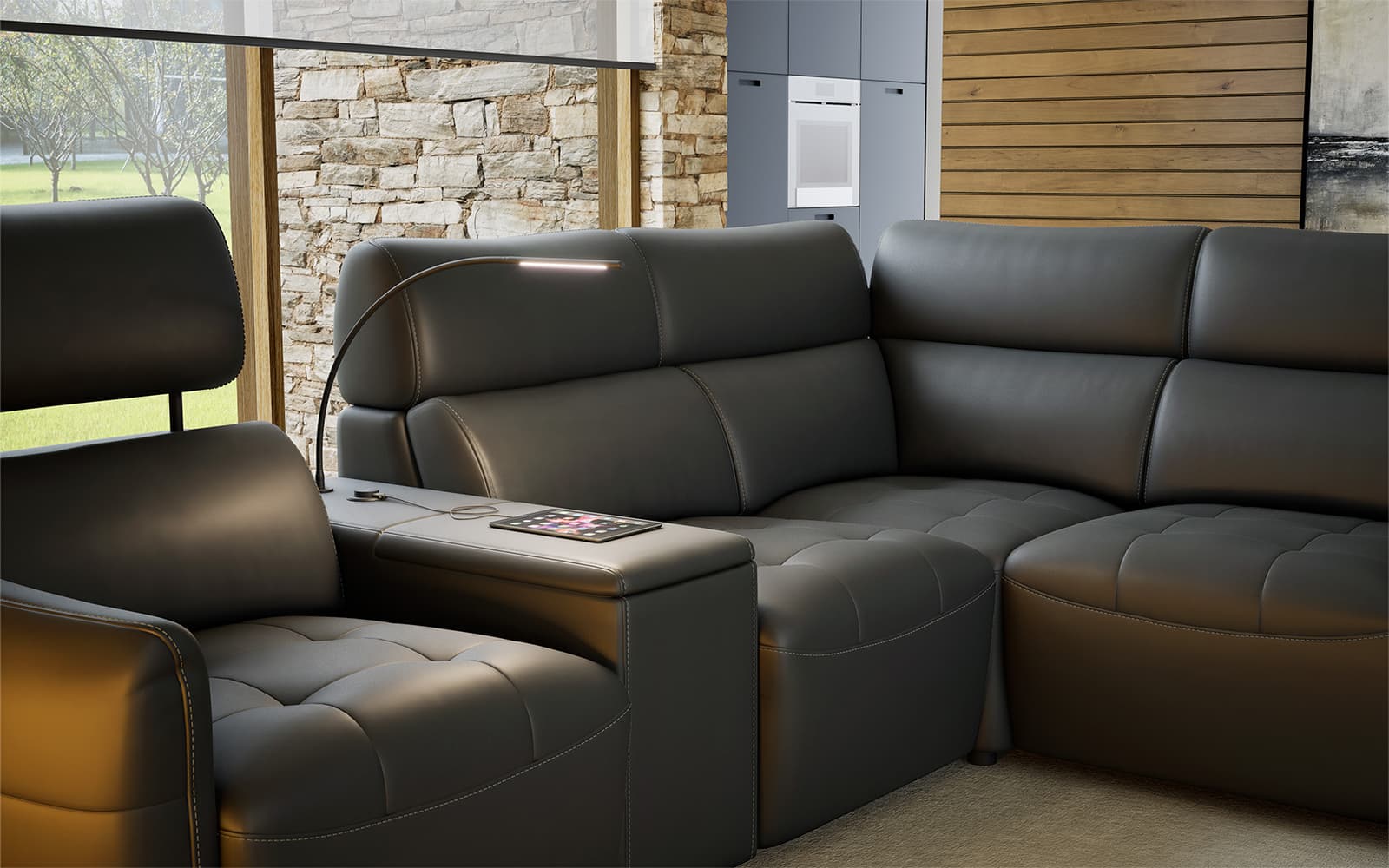 Coltar Davos, 262×100×221 cm din lemn masiv