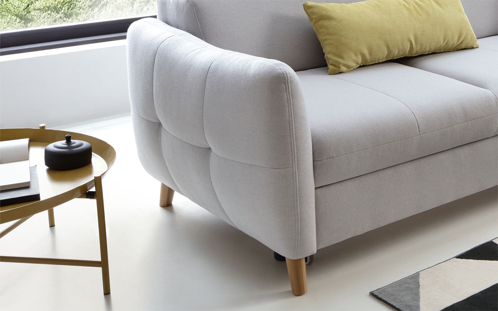 Canapea extensibilă Hugo, 226×81/96×99 cm din lemn masiv