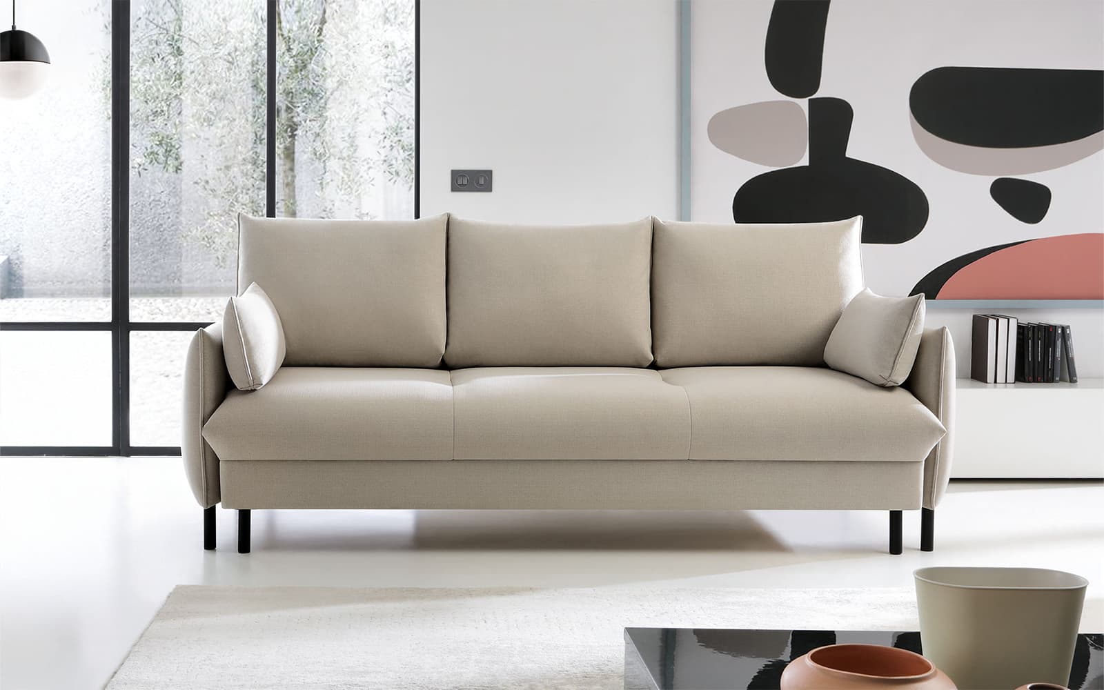 Canapea Nesto, 225×97×100 cm din lemn masiv
