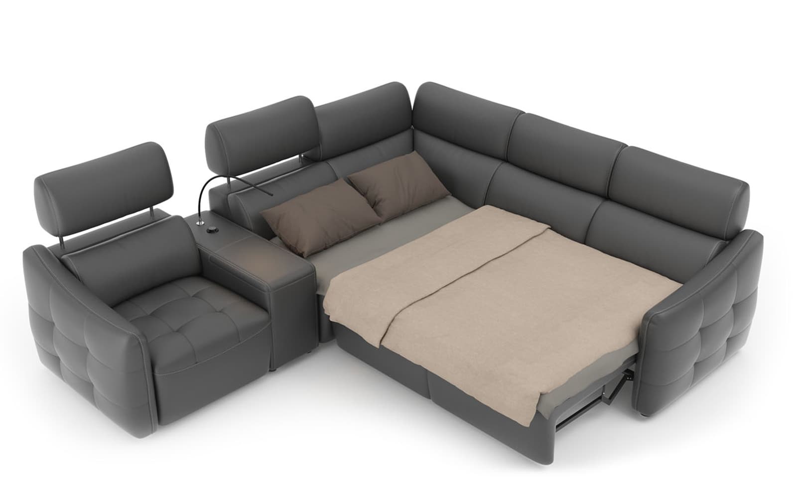 Coltar Davos, 262×100×287 cm din lemn masiv