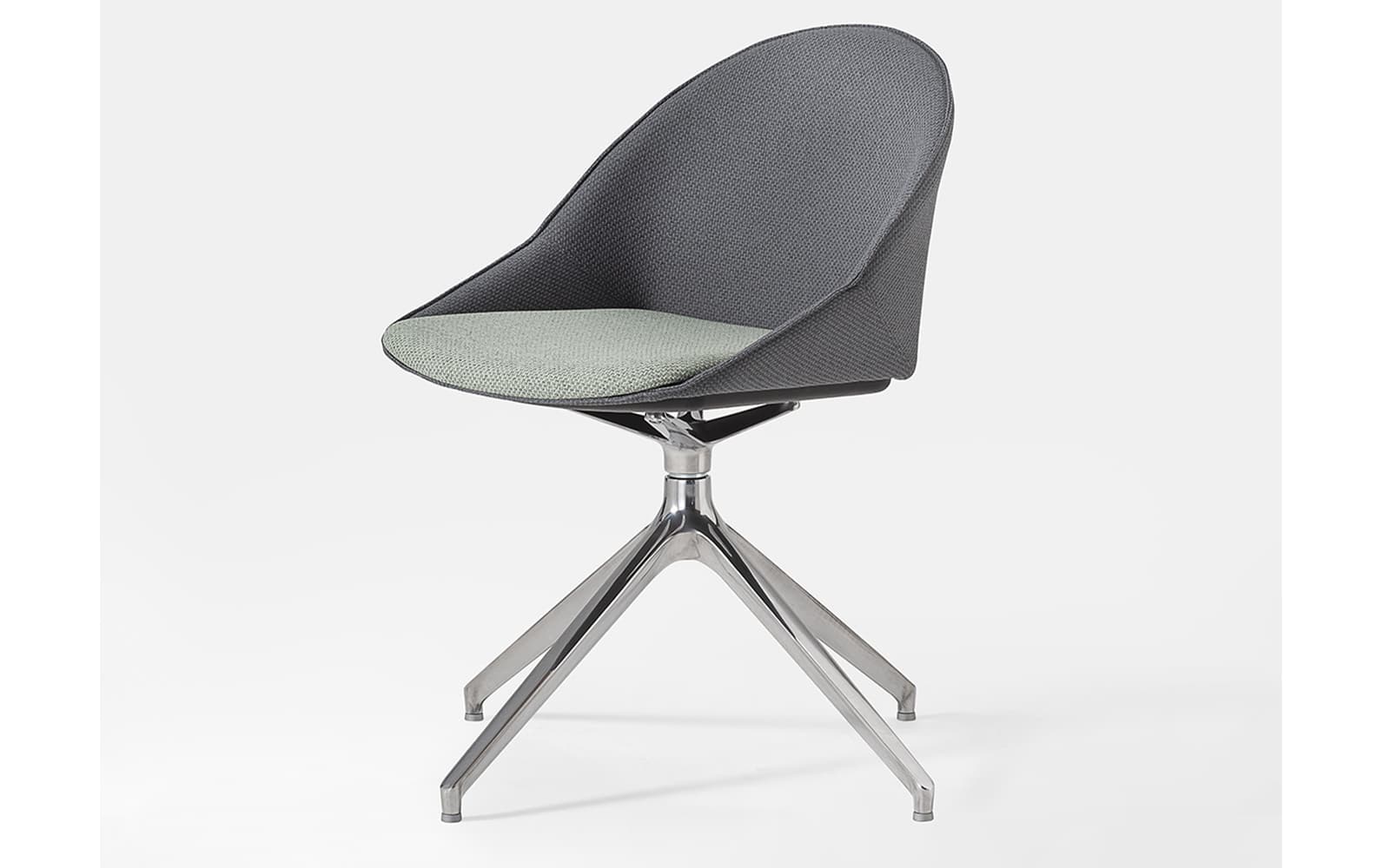 ross Plus – Scaun pivotant cu 4 picioare fixe din lemn masiv