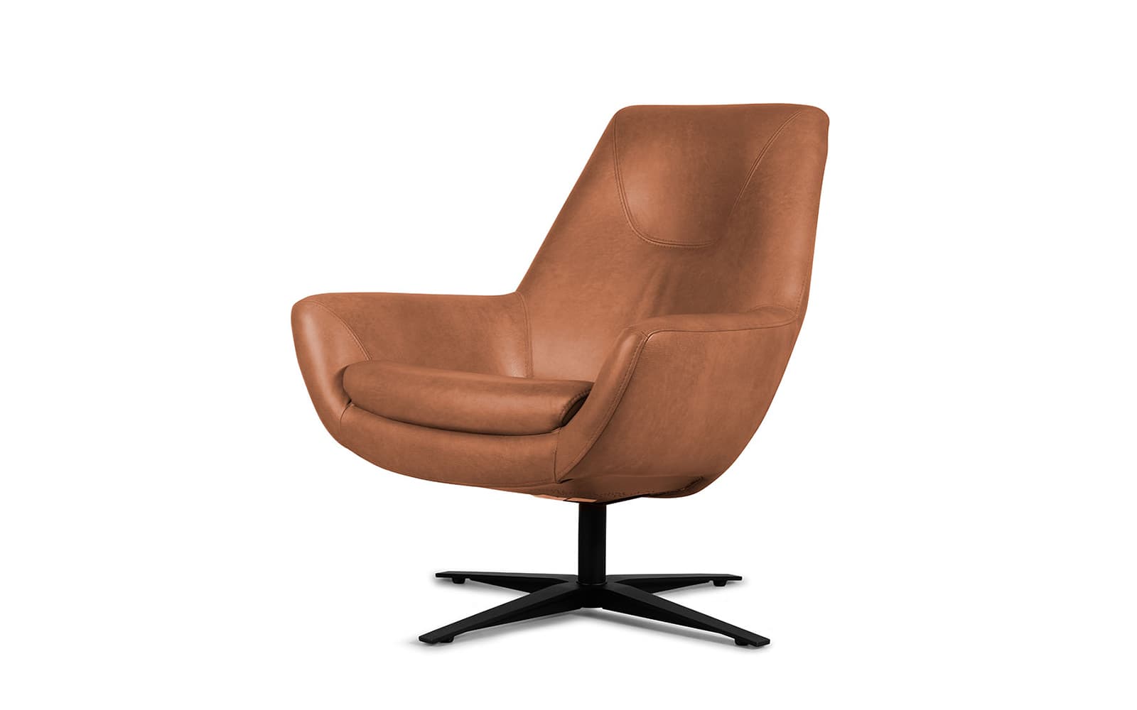 Fotoliu SHOUT cu spătar jos, pivotant – 81×83×92 cm