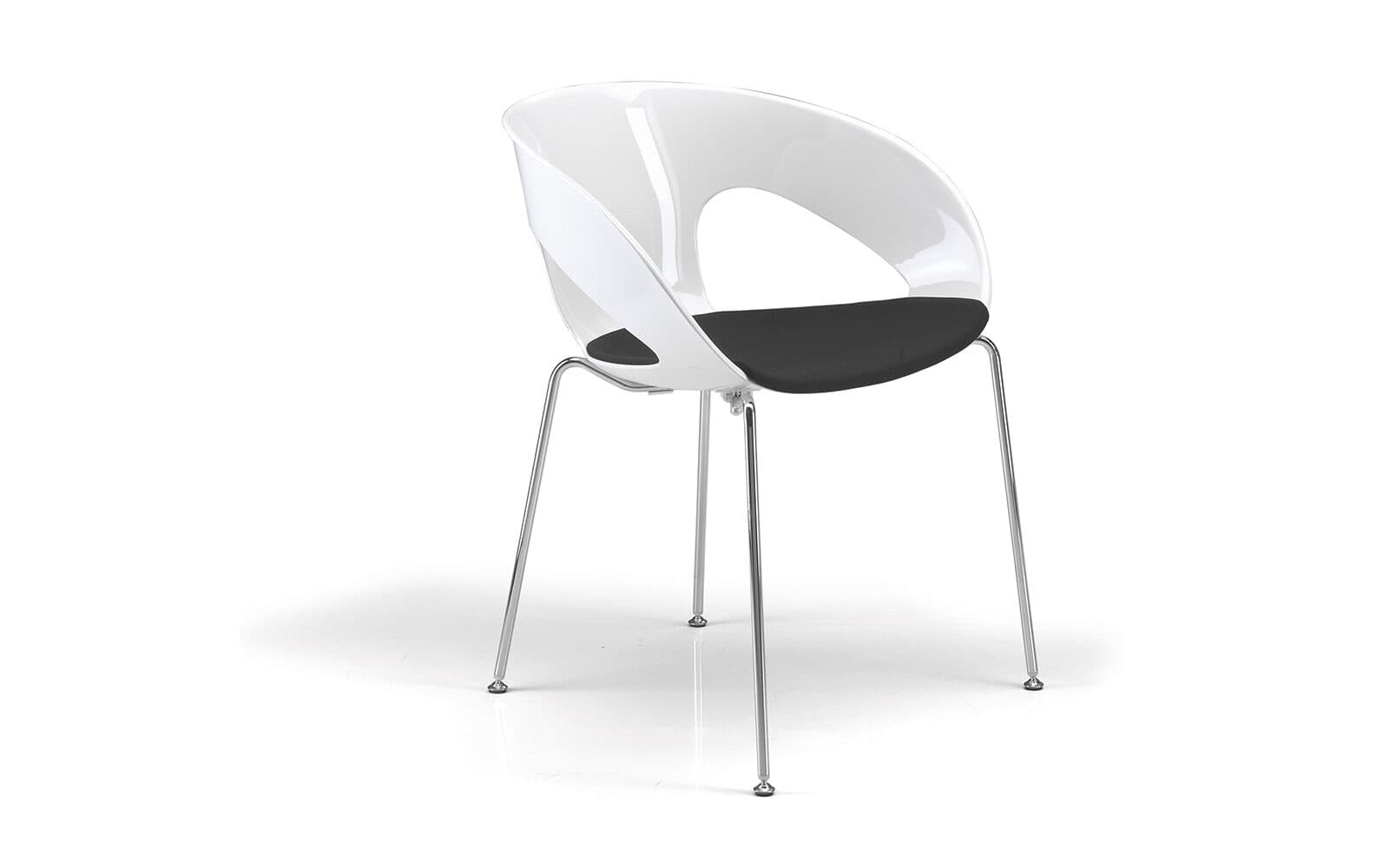 Krizia – Scaun cu 4 picioare, monobloc din policarbonat
