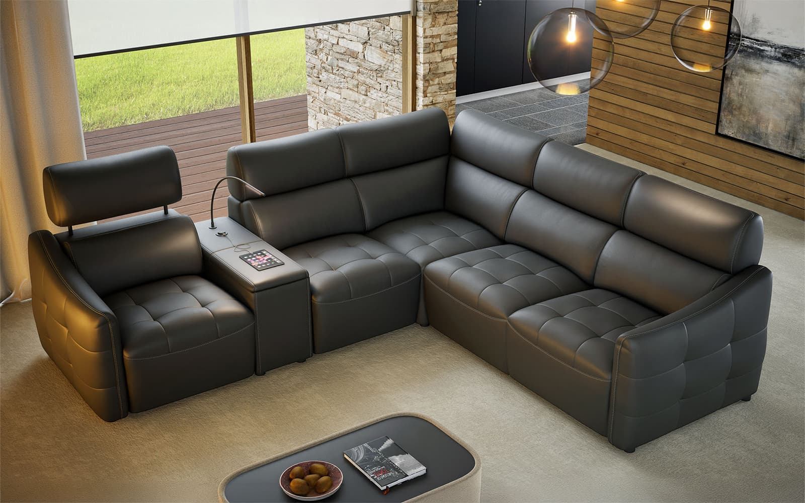Coltar Davos, 262×100×221 cm din lemn masiv