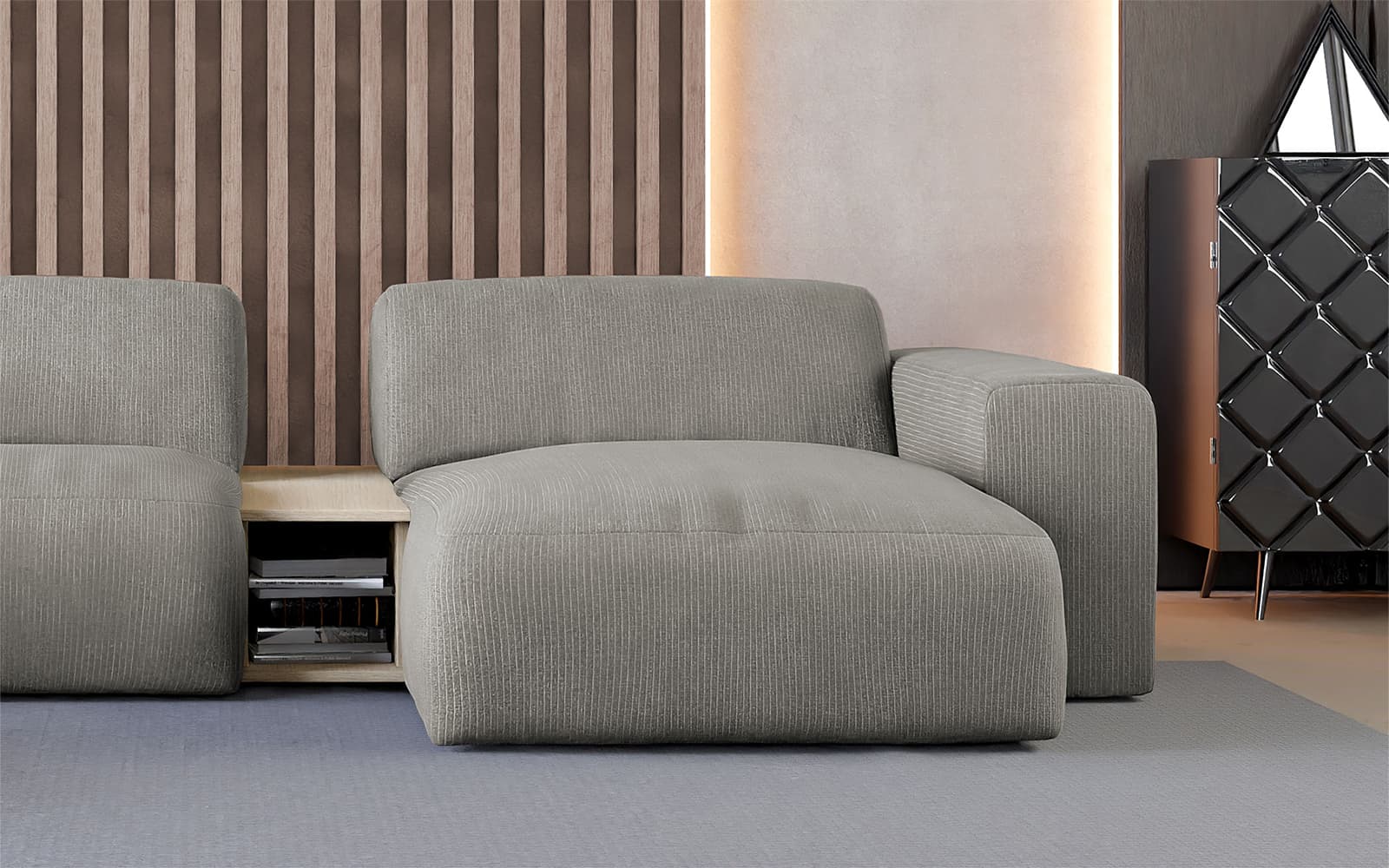 Canapea Tommy, 293×69×159 cm din lemn masiv