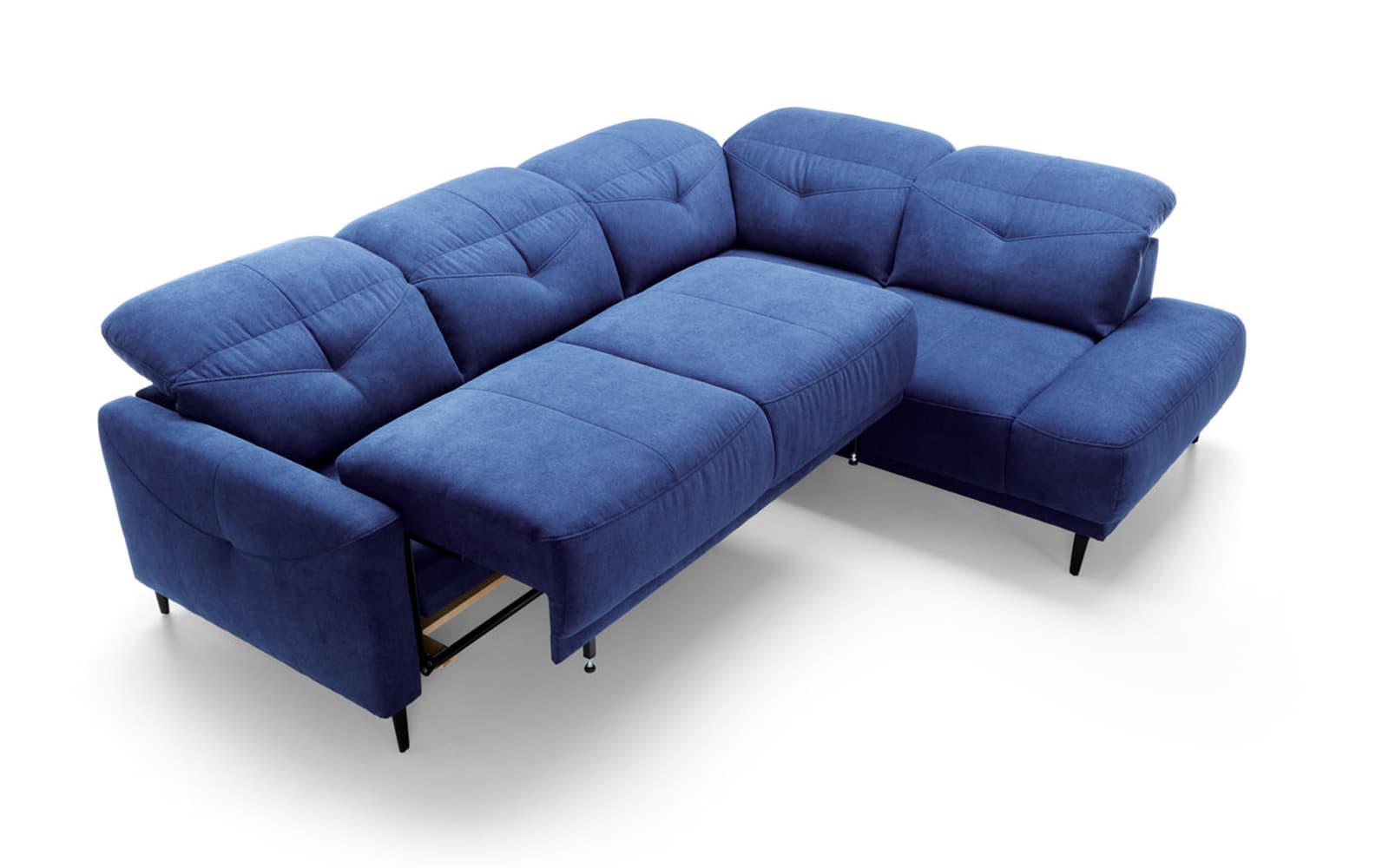 Colțar extensibil SANDRA, 265×82/104×210 cm din lemn masiv