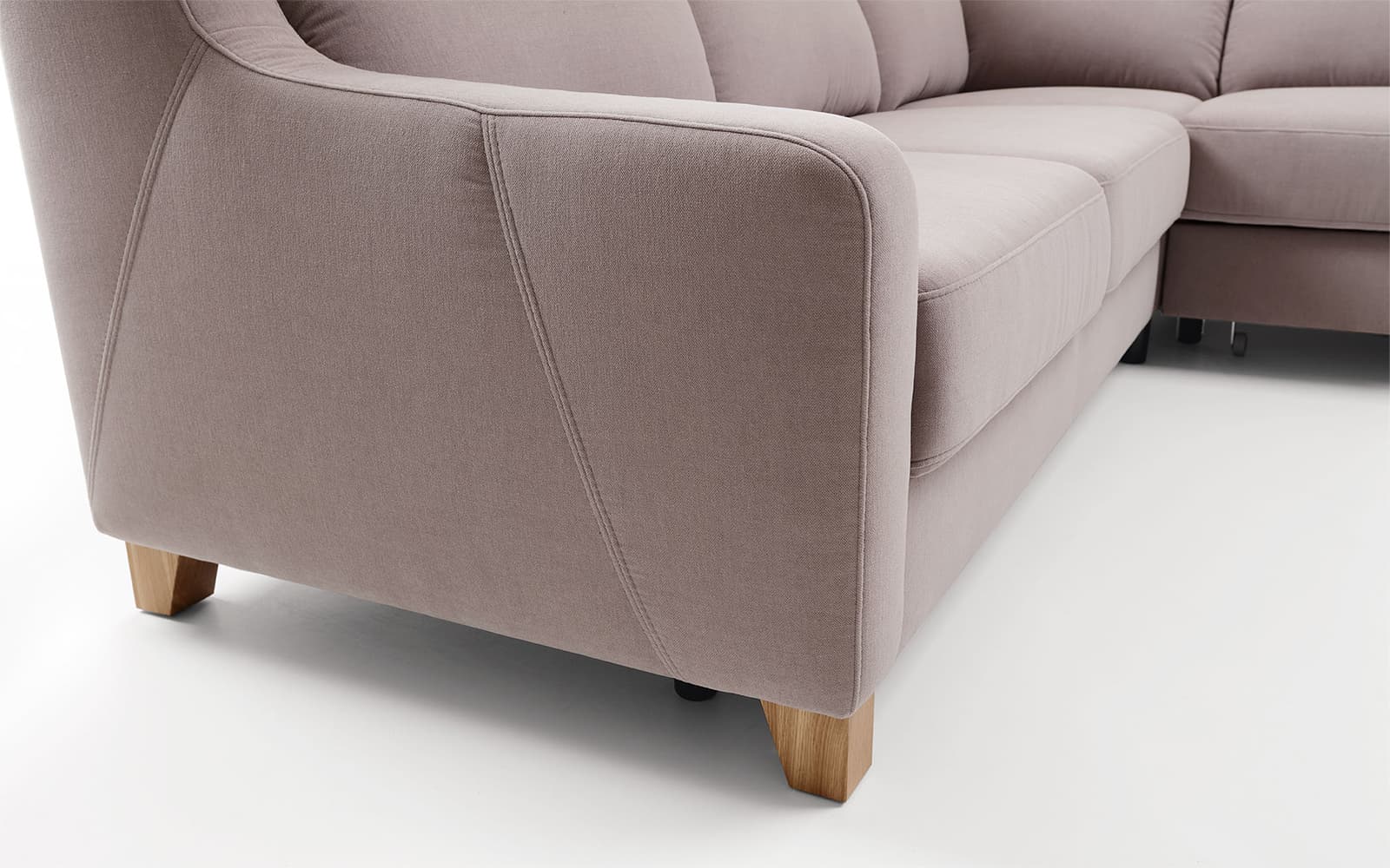 Colțar WAY extensibil, 240×101×240 cm din lemn masiv
