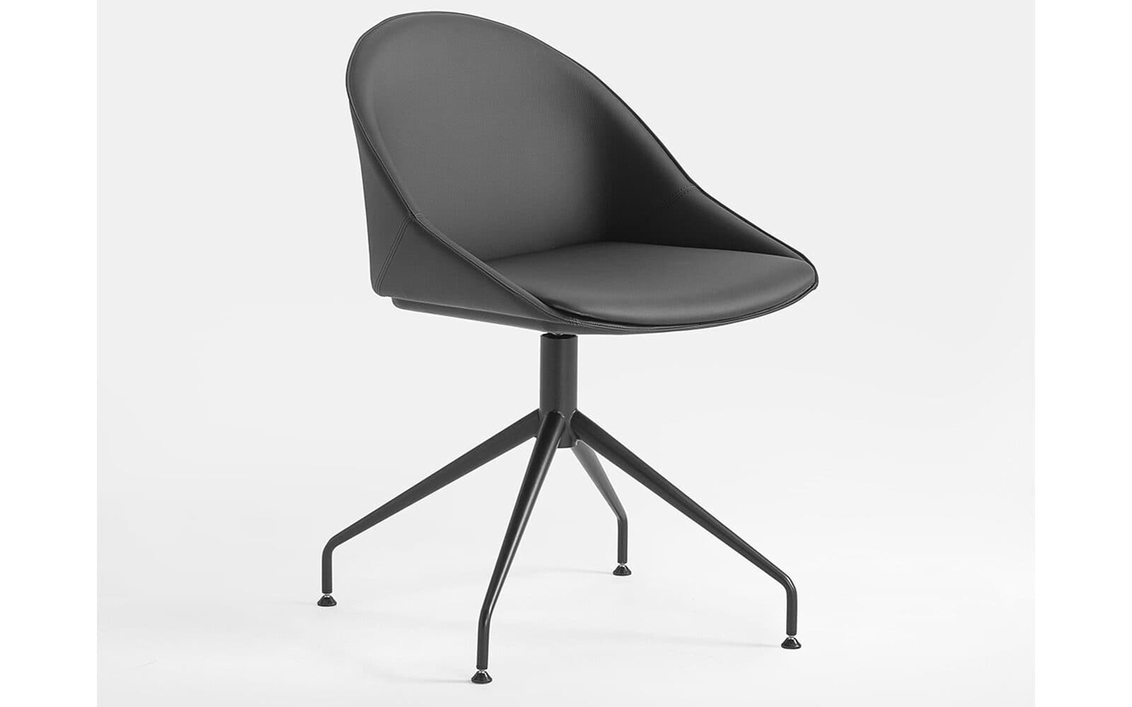 ross Plus – Scaun pivotant cu 4 picioare fixe din lemn masiv