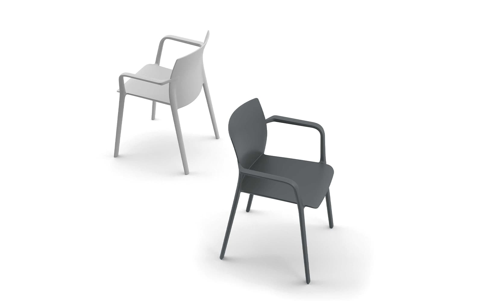Klia – Scaun monobloc cu 4 picioare si brate