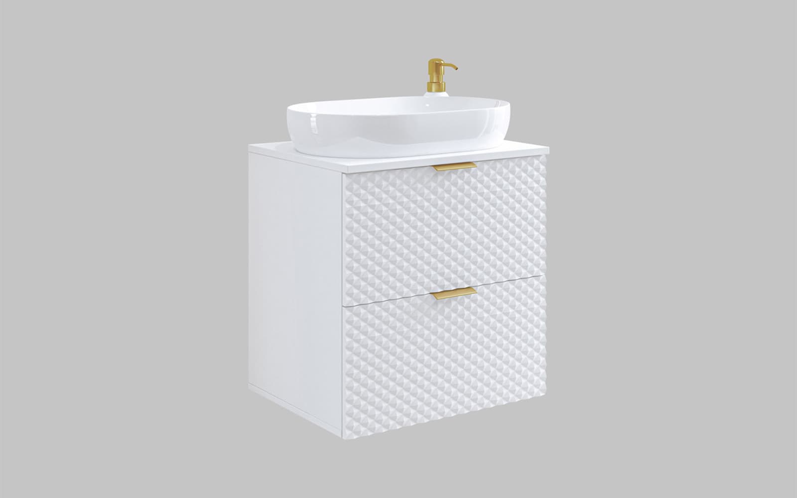 Corp de baie cu 2 sertare Liora, 60×63×49 cm