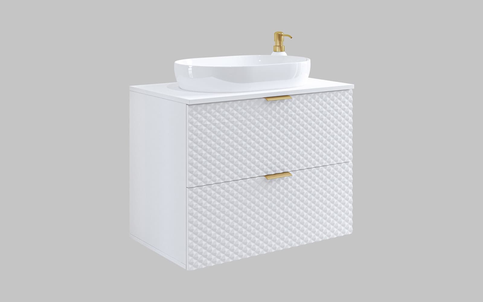 Corp de baie cu 2 sertare Liora, 80×63×49 cm