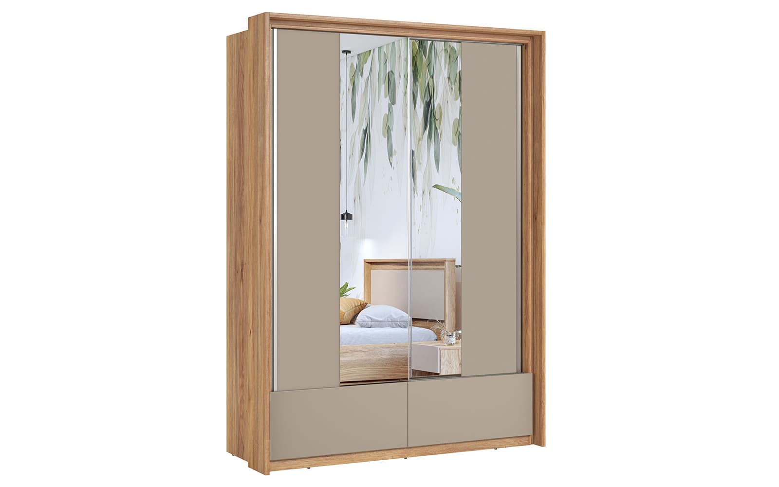 Dulap Eleganza, 159×219×63 cm din lemn masiv