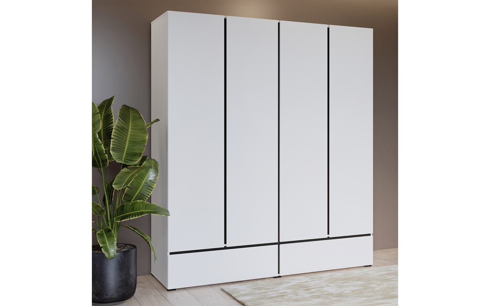 Dulap Orion, 180×210×60 cm din lemn masiv