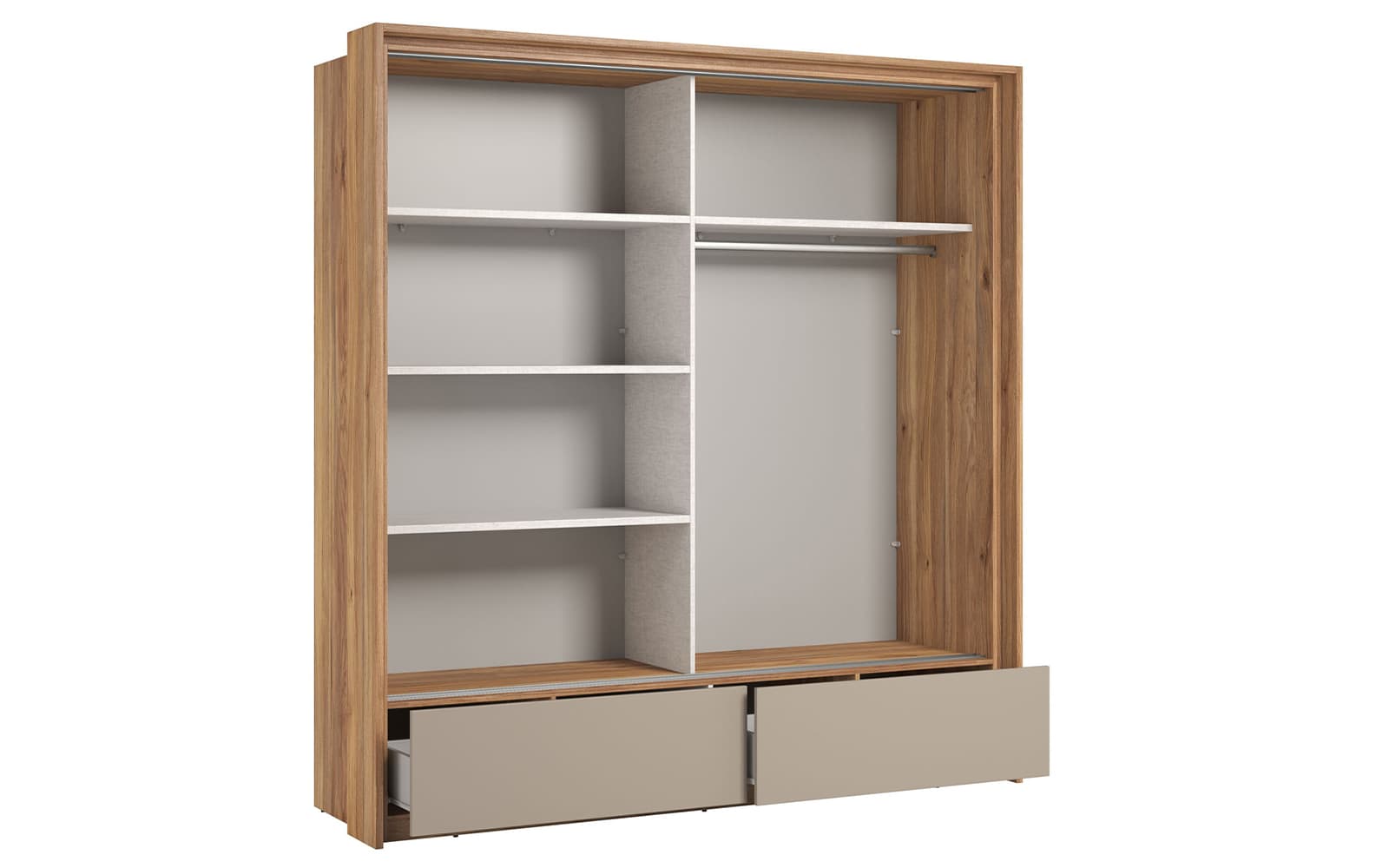 Dulap Eleganza, 209×219×63 cm din lemn masiv