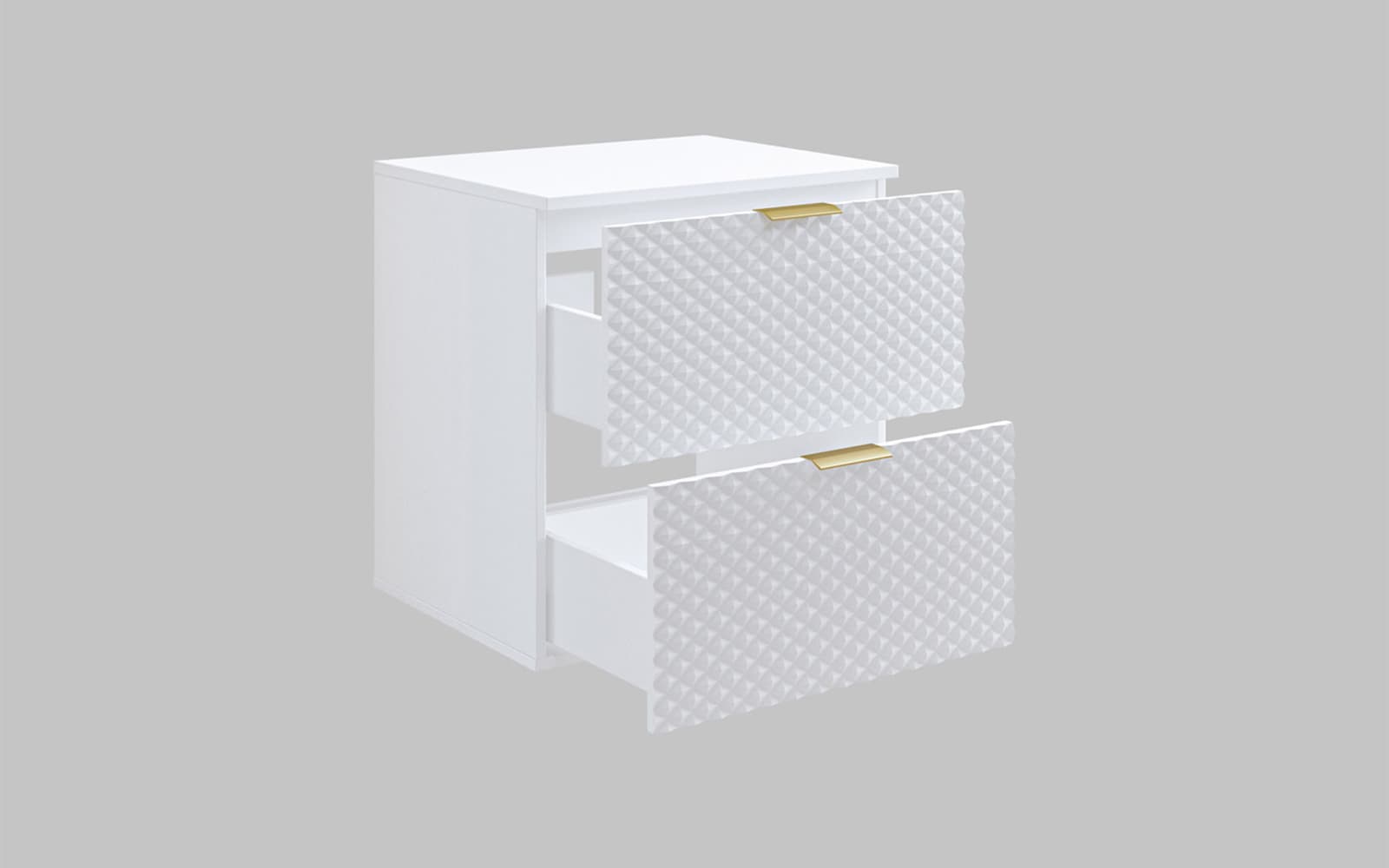 Corp de baie cu 2 sertare Liora, 60×63×49 cm din lemn masiv