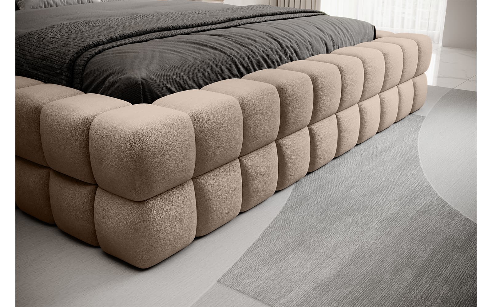 Pat Tetrix 180x200, Material Amore 18,  Mobarta din lemn masiv