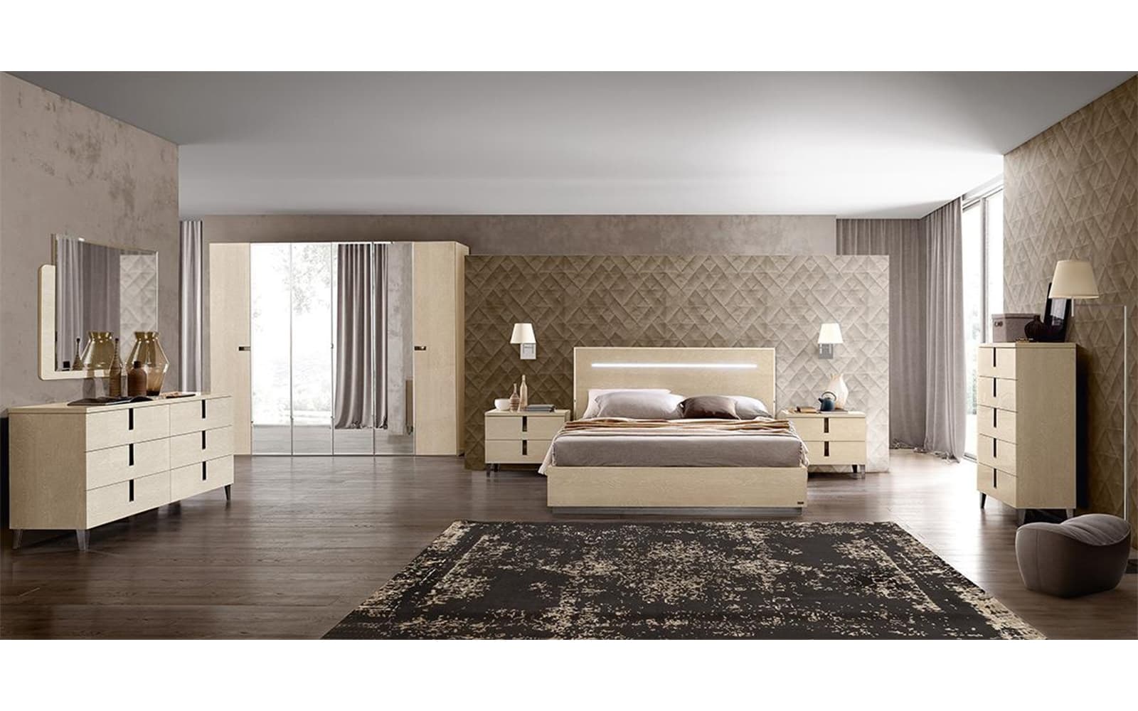 Comodă Almira dublă, 173×48×82 cm din lemn masiv