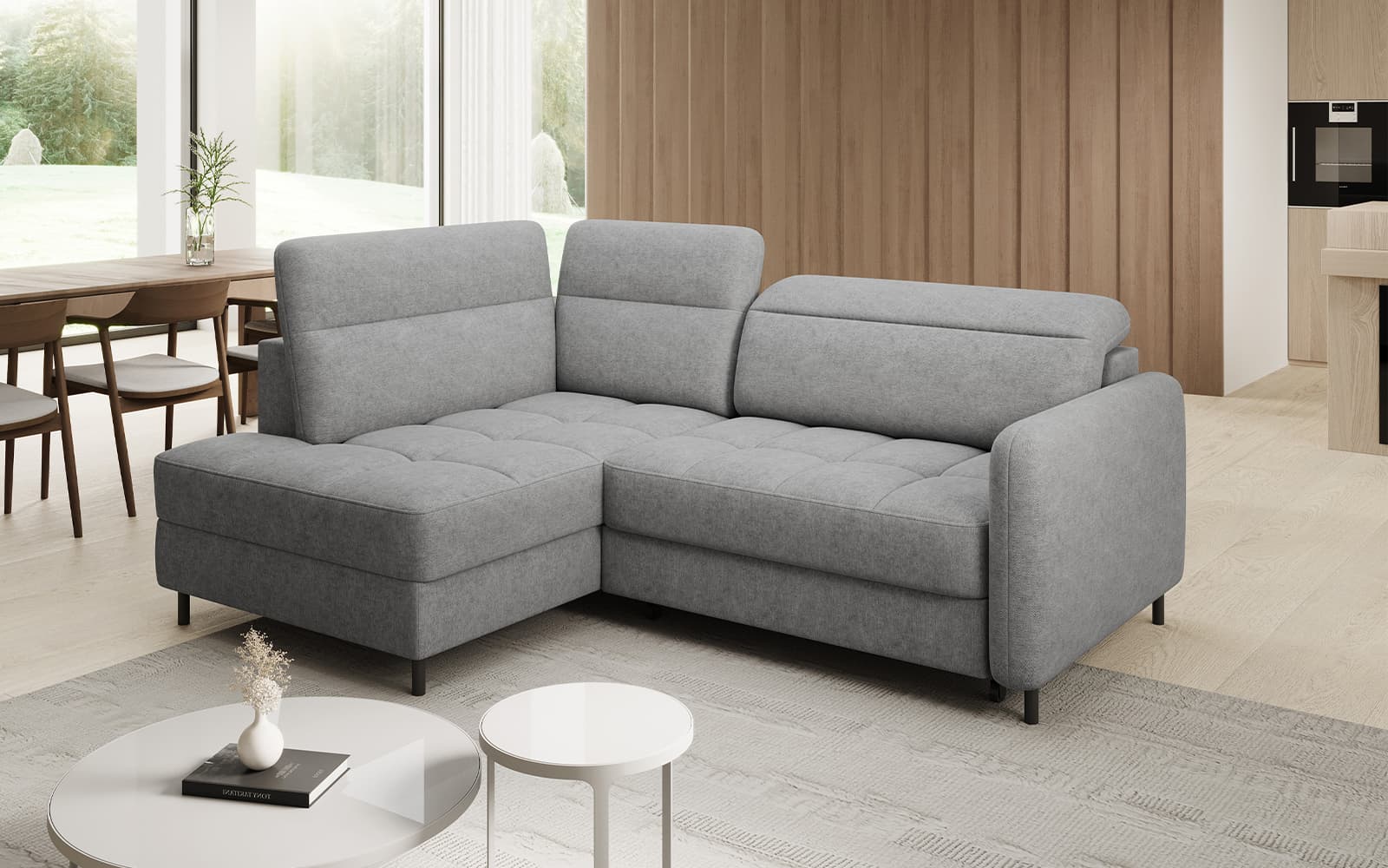 Colțar extensibil Barea, 208×160×100 cm, Personalizabil