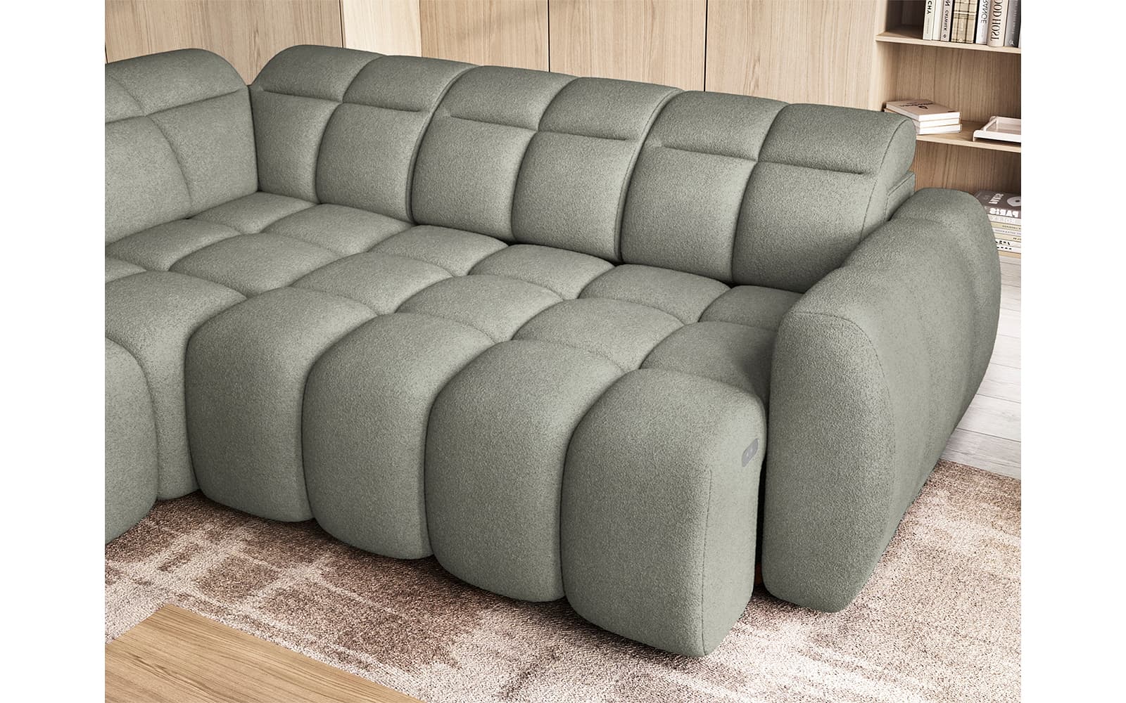 Colțar Falconn, extensibil, 258×208×107 cm, Personalizabil