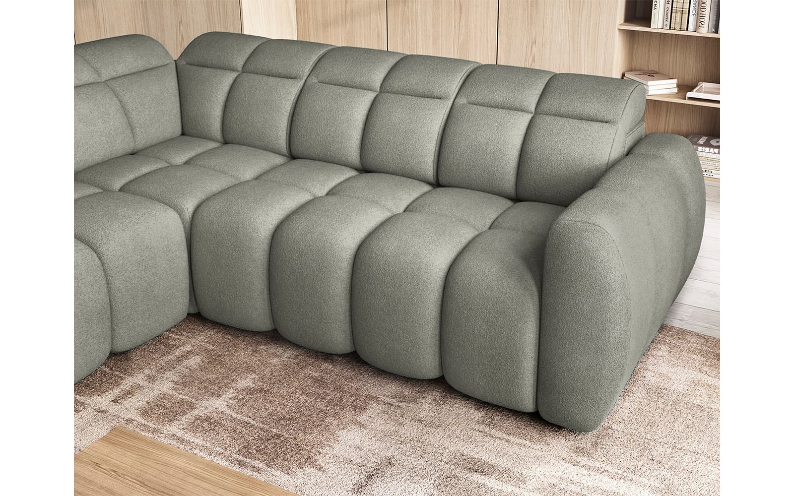 Colțar Falconn, extensibil, 258×208×107 cm, Personalizabil