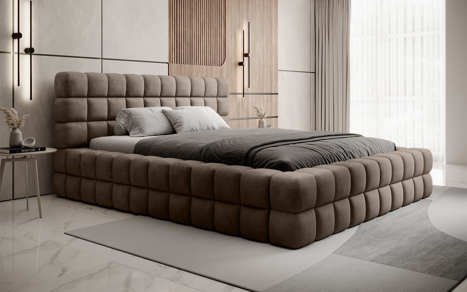 Pat Tetrix 180x200, Material Amore 20,  Mobarta din lemn masiv