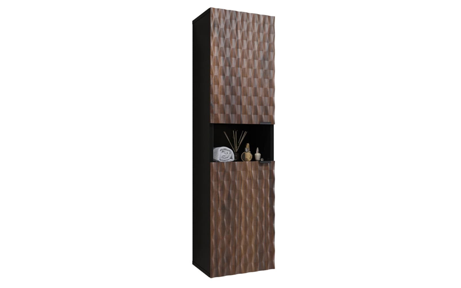 Dulap baie Enzaro, 133×33×35 cm din lemn masiv