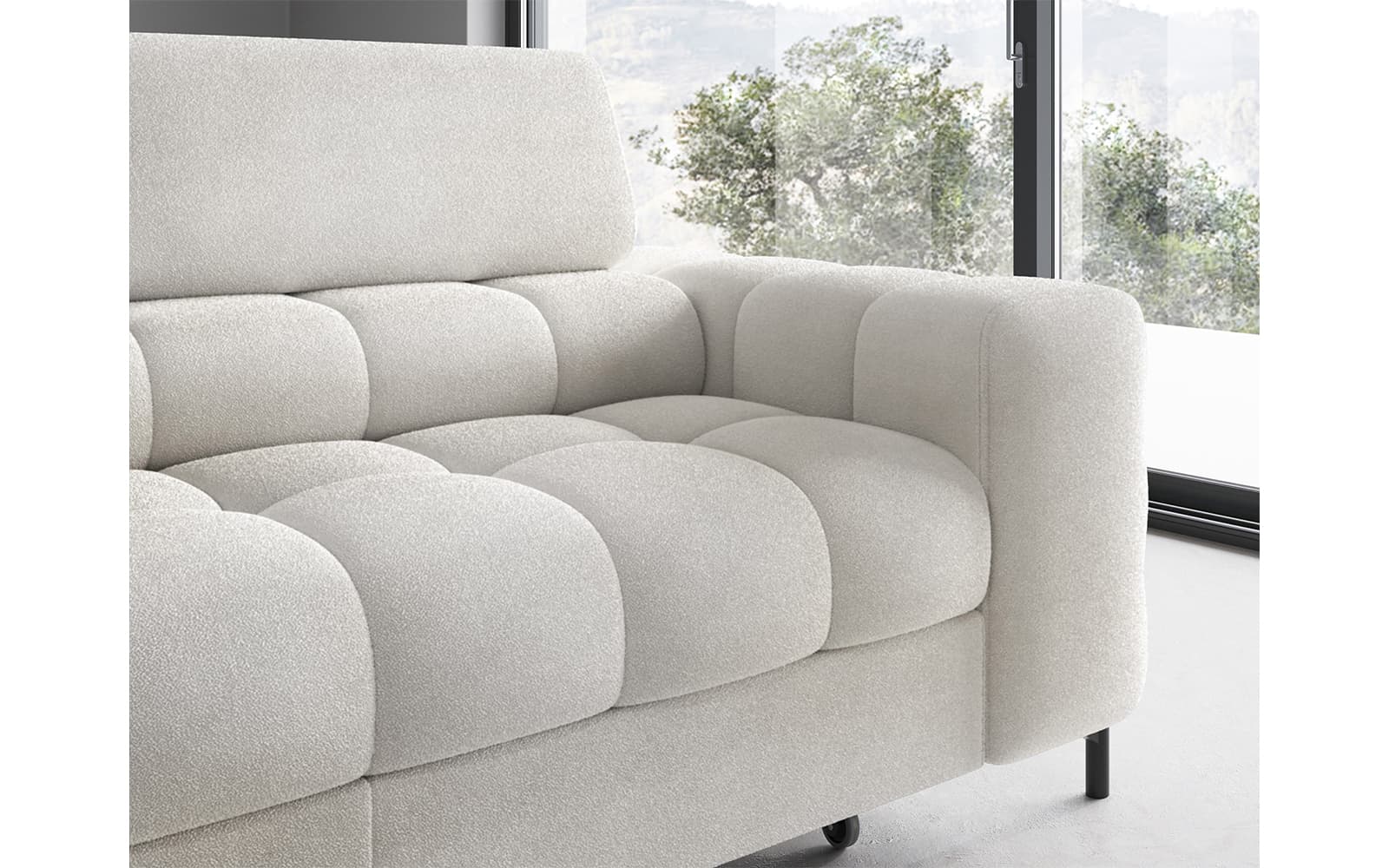 Colțar Ferry, Extensibil, 276x72x200, Material Amore 01