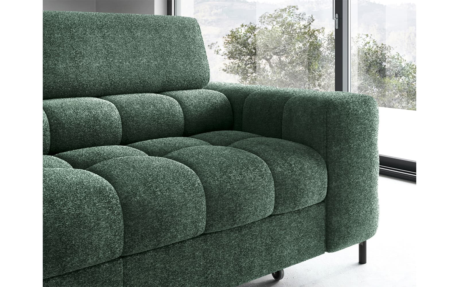 Colțar Ferry, Extensibil, 276x72x200, Material Amore 35