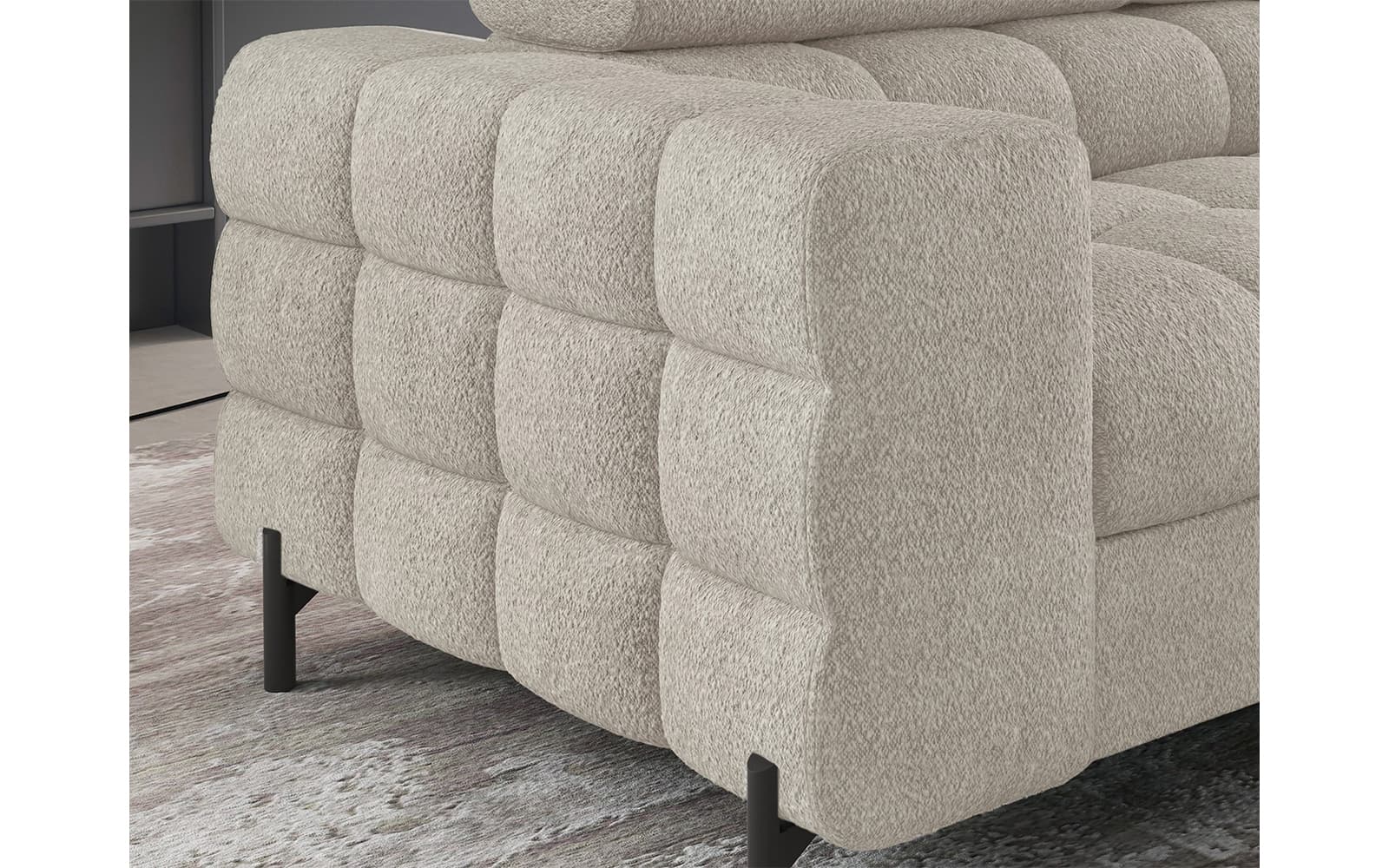 Colțar Ferry, Extensibil, 276x72x200, Material Royal 18