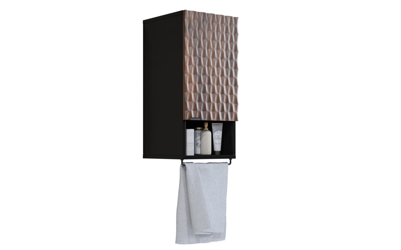 Dulap baie Enzaro, 81×33×35 cm din lemn masiv