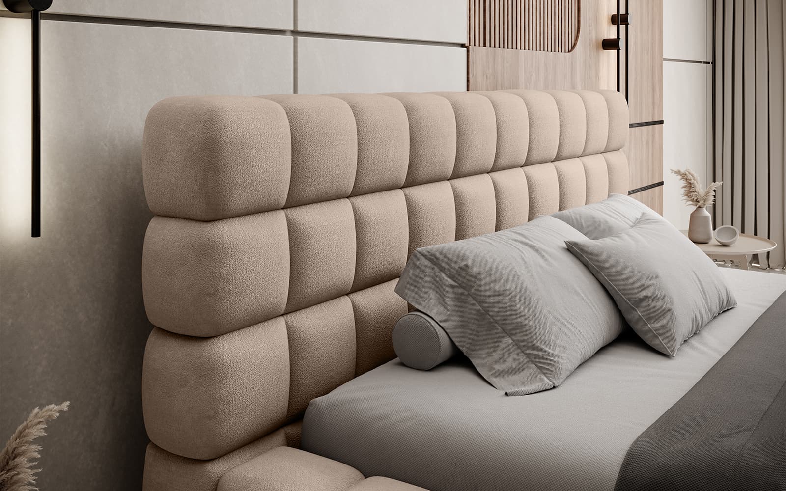 Pat Tetrix 180x200, Material Amore 18,  Mobarta din lemn masiv