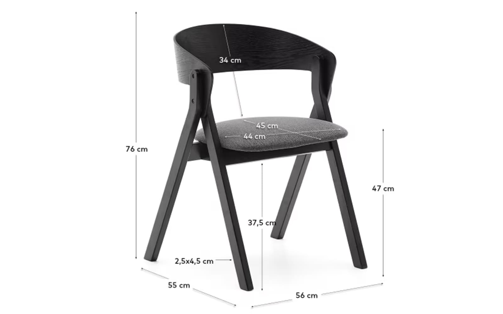 Scaun Godia, 76×56x55 cm