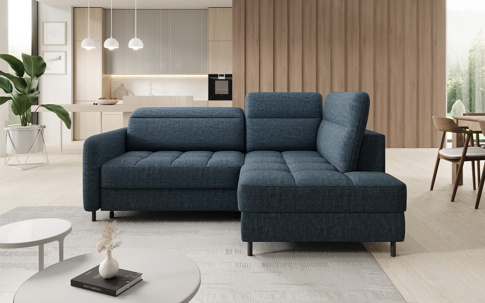 Colțar extensibil Barea, 208×160×100 cm, Personalizabil