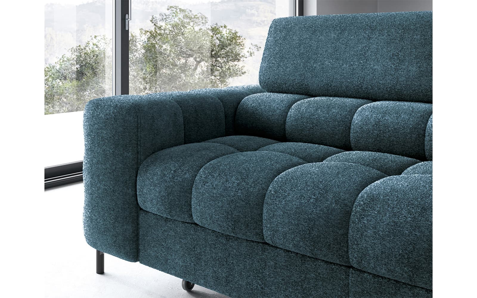 Colțar Ferry, Extensibil, 276x72x200, Material Amore 40