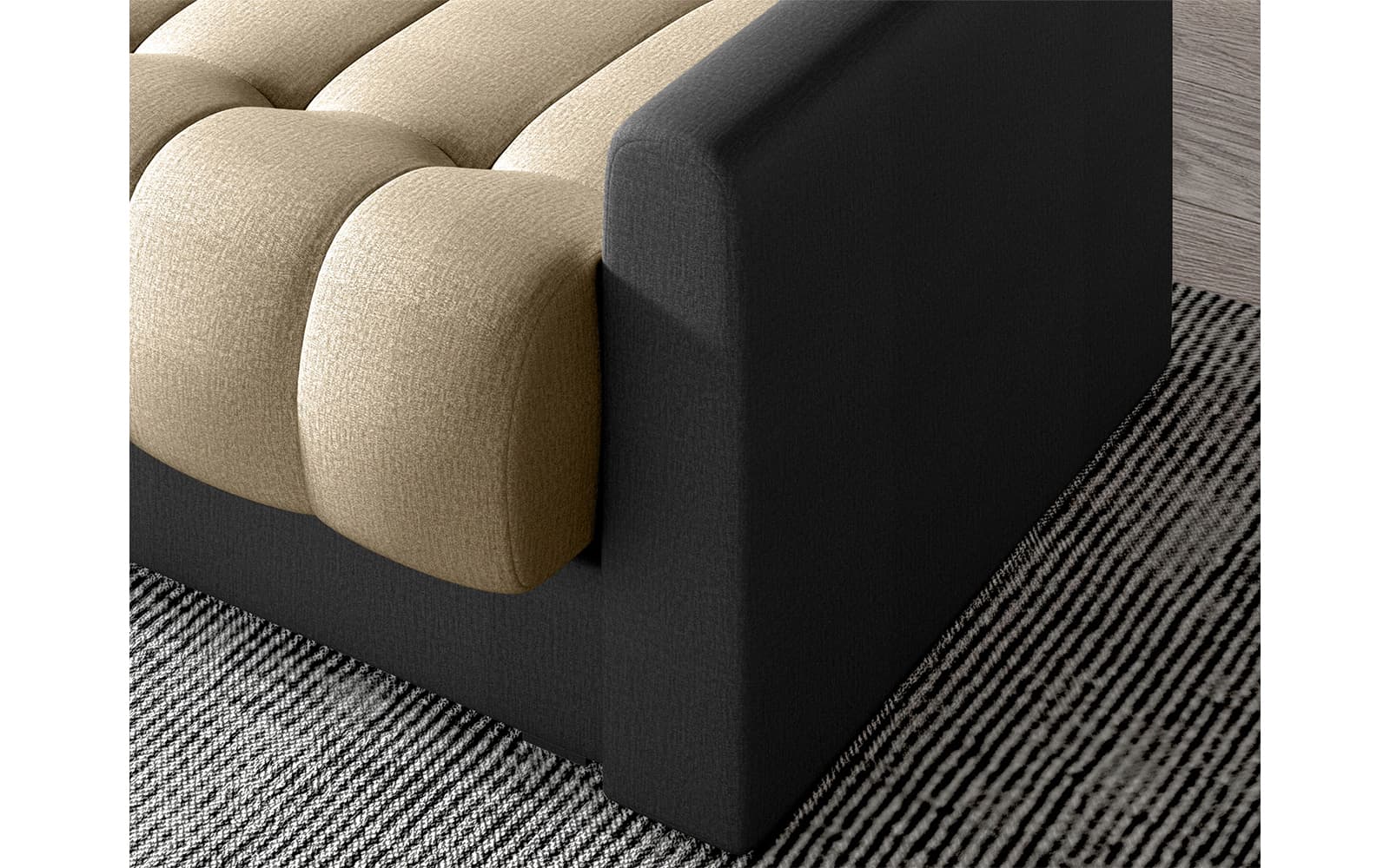 Canapea Garett, Material Monolith 09, Monolith 97, Mobarta