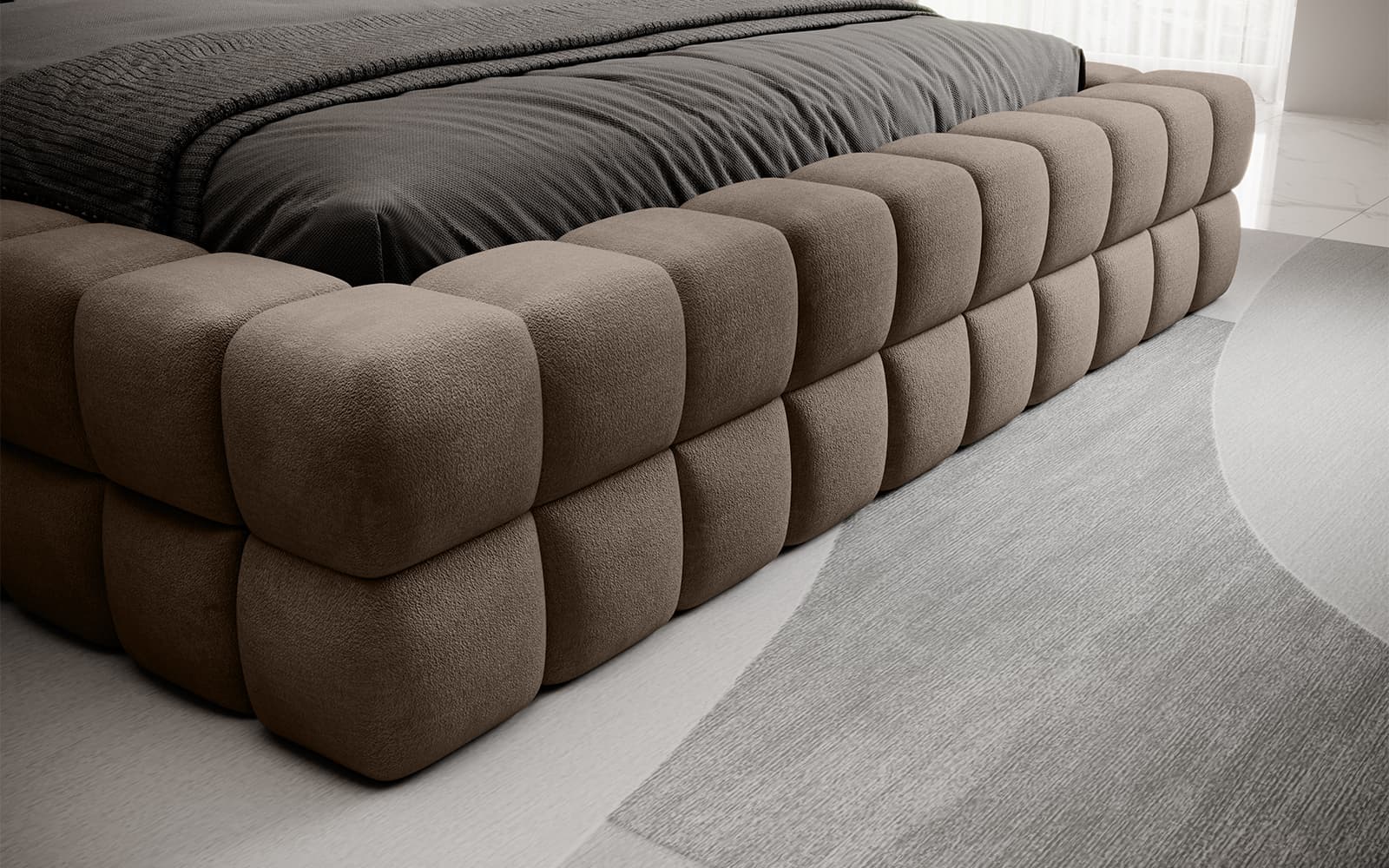 Pat Tetrix 180x200, Material Amore 20,  Mobarta din lemn masiv